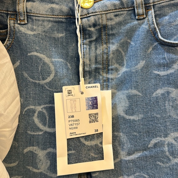 Chanel 23b  logo denim jeans - Picture 5 of 6